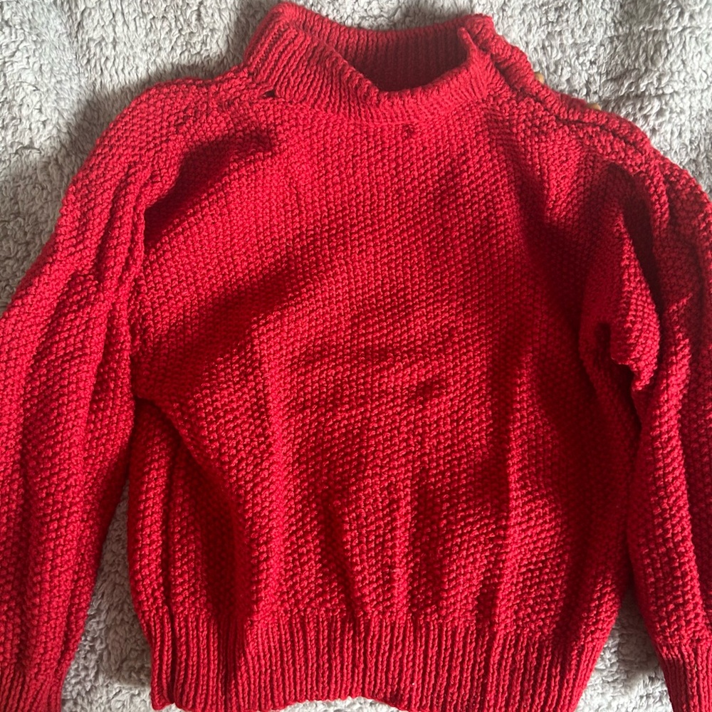 Country Road Red Women's Sweater Hamd made